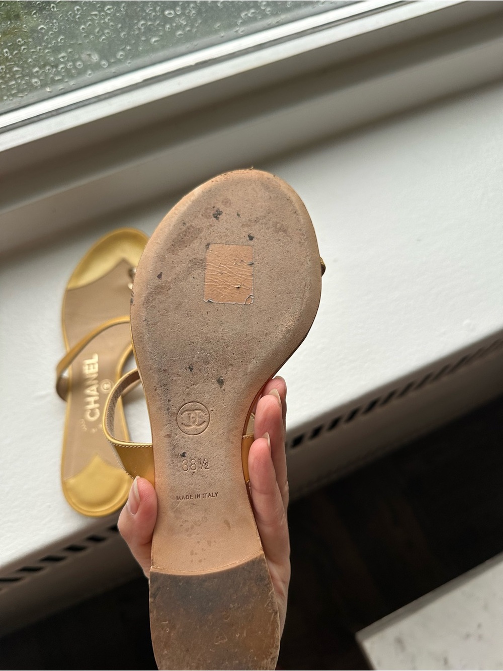 Chanel flat sandals cc logo - 38.5 - Picture 5 of 7